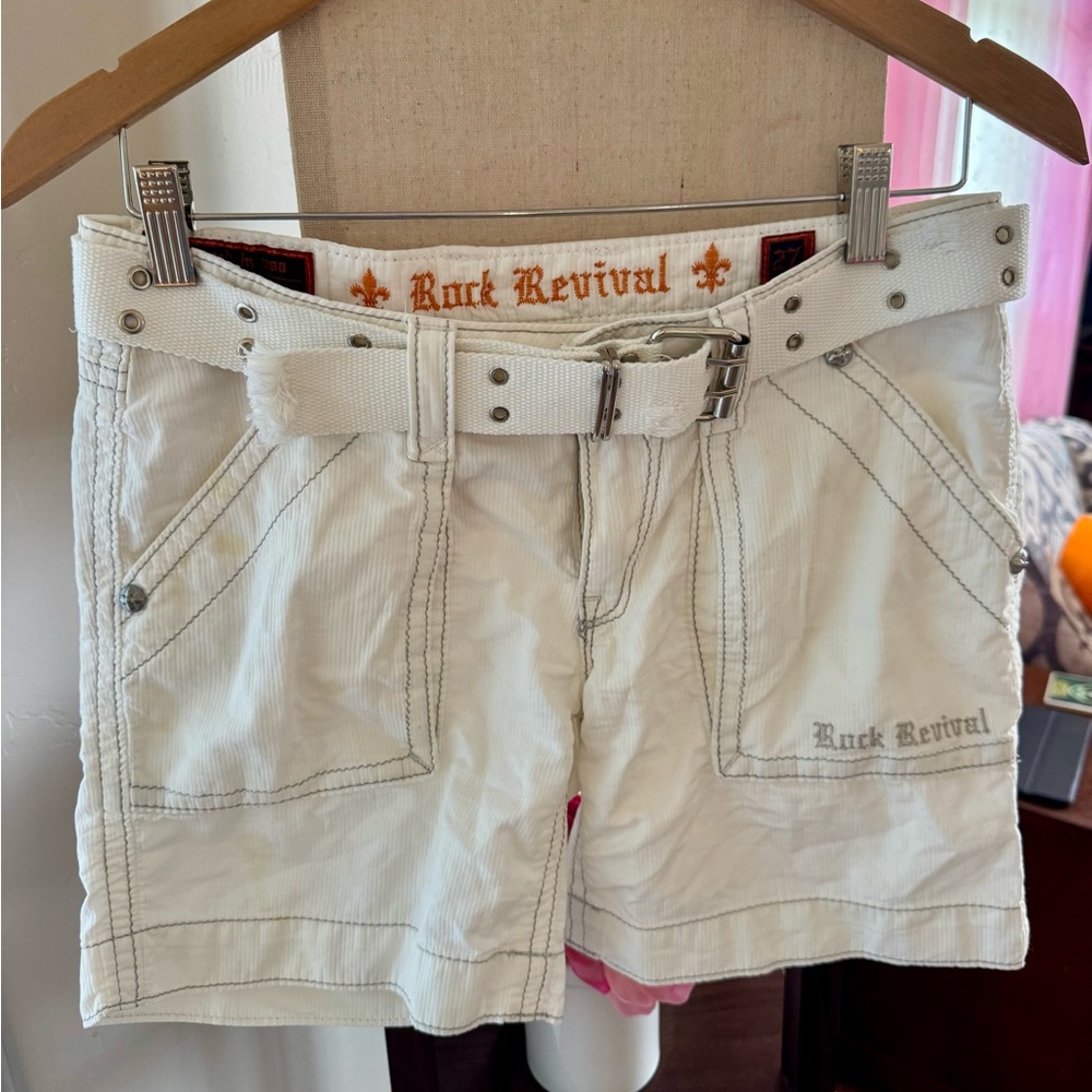 Rock Rival White Women's Cargo Shorts